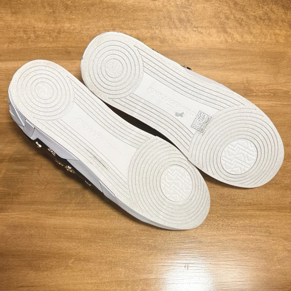 Karl Lagerfeld Black Sneakers with Gold Accents - Picture 13 of 13